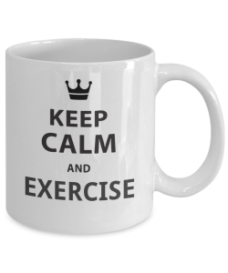 Click on image to get your own keep calm and exercise mug